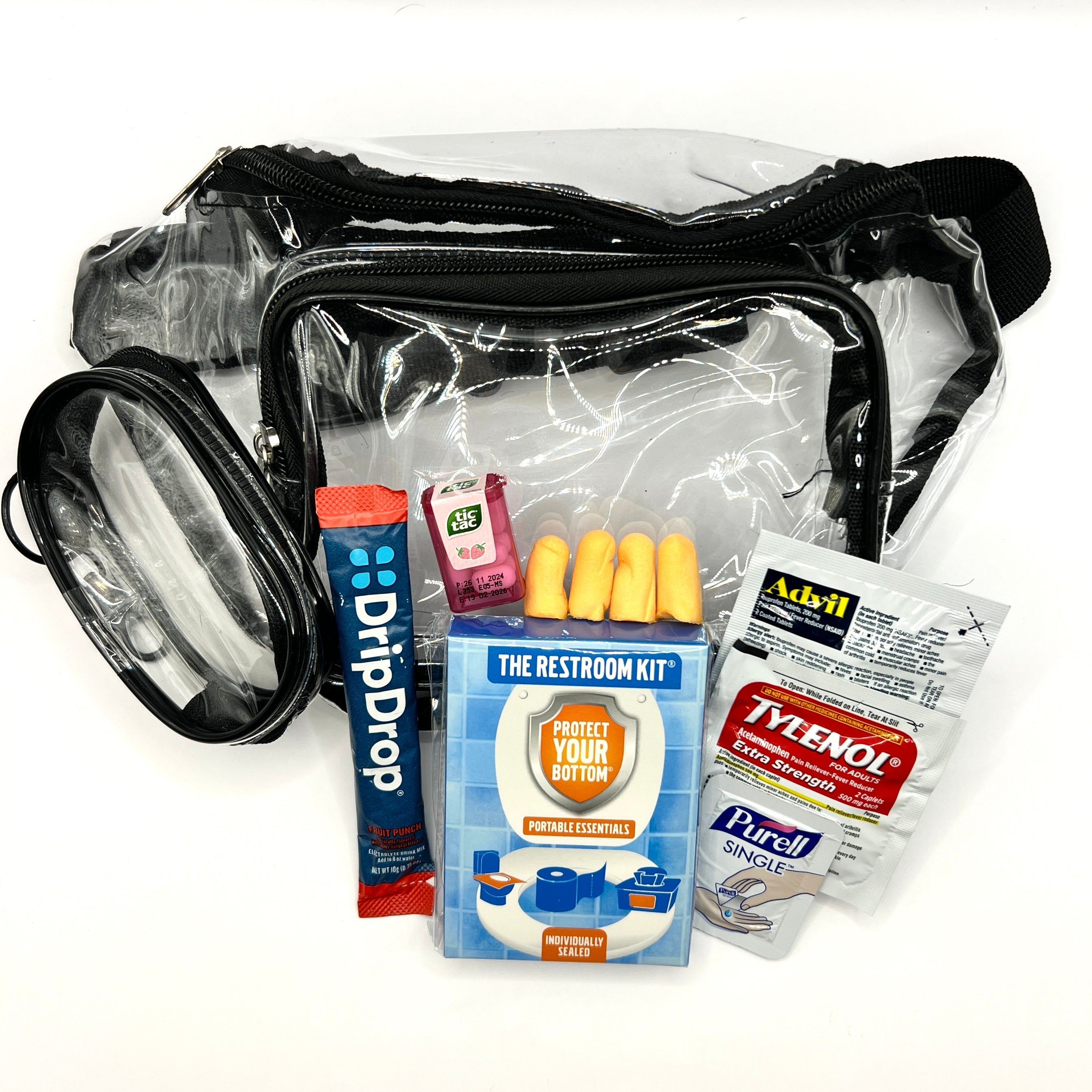Stadium/Concert Survival Kit-Clear Fanny Pack