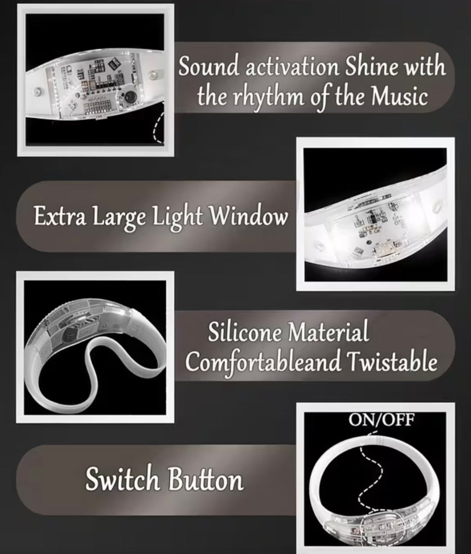 Wristband LED Light-Up Sound Activated